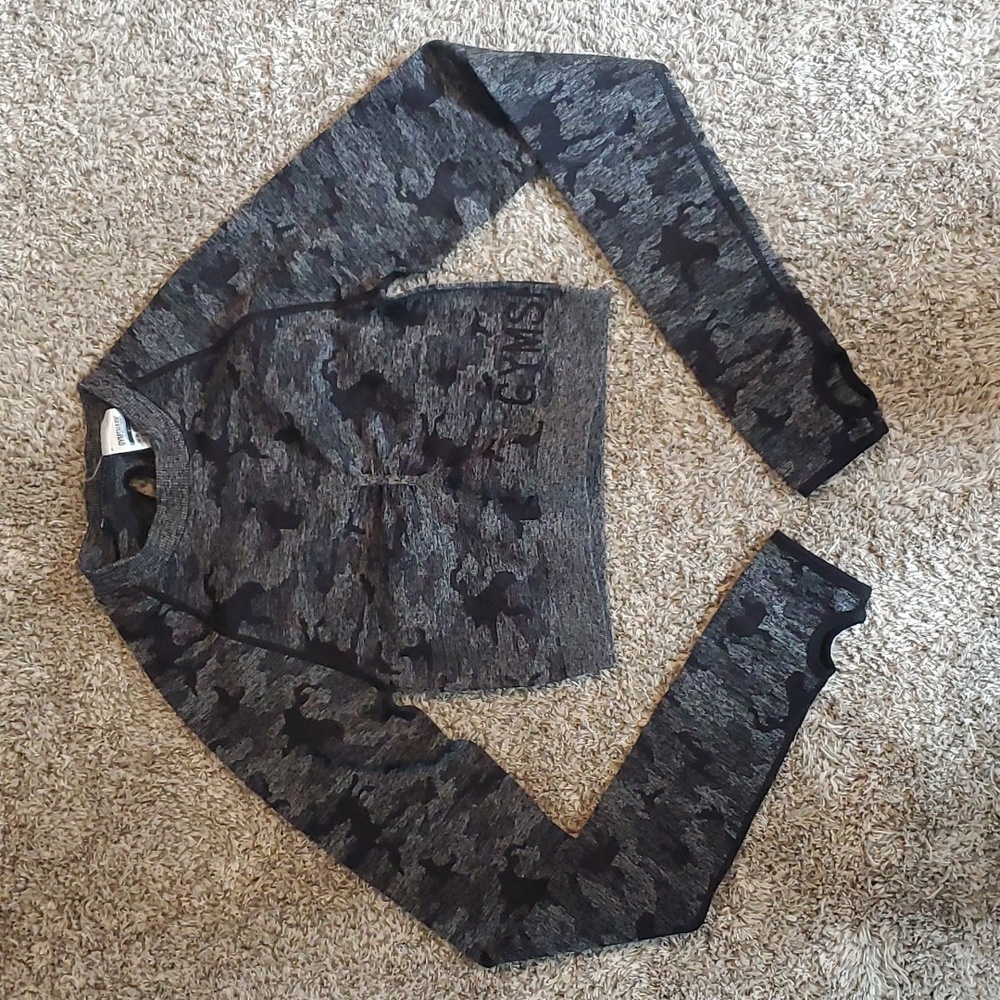 Gymshark Camo Seamless Long Sleeve Top Small